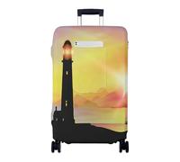 Treer Copri Valigia Elasticizzato Grande Media Piccola, Valigia Coprivaligia Elastico Bagaglio da Viaggio Copertura con Cerniera e Tasca Lavabile Ottimo per 18-32 Pollici (Faro marino 7,S)