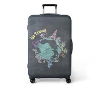 Treer Copri Valigia Elasticizzato Grande Media Piccola, Valigia Coprivaligia Elastico Bagaglio da Viaggio Copertura Lavabile Ottimo per 18-32 pollici (Viaggi globali 6,XL)