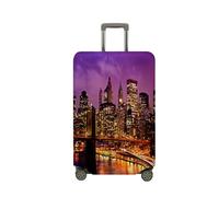 Treer Copri Valigia,Stampa della Città Coperchio Custodia, Elastica Proteggi Valigia Suitcase Luggage Cover,Bagaglio da Viaggio Copertura Valigia Antipolvere Lavabile Copertura (Ponte,XL)