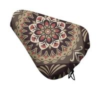 Treer Coprisella Bici Impermeabile, Vintage Sella Bici Comoda, Sella Mtb Regolabile, Coprisella Bicicletta Adatto alla Maggior Parte delle Biciclette (Mandala Marrone,2 Pezzi)