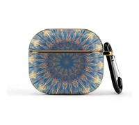 Treer Cover Compatìbile per Airpods 3, Protezione Completa del Corpo PC Custodia per Apple Airpods Terza Generazione 2021, con Moschettone (Tie-dye 8)