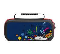 Treer Custodia per Nintendo Switch, Motivo a Calcio, Custodia Rigida Protettiva da Viaggio per Console e Accessori, Custodia da Trasporto con 20 bustine per Carte da Gioco (Blu scuro,26x11.5x5.2 cm)