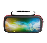 Treer Custodia per Nintendo Switch Oled, Stampa 3D di Fiamma Custodia Rigida Protettiva da Viaggio per Console e Accessori, Custodia da Trasporto con 20 bustine per Carte da Gioco (Fiamma luminosa)