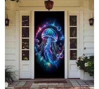 Treer Decorazione per Porta Ingresso con Elastico, Copertura per Porta Decorazione Elastica Esterna Interna Striscione da Appendere Coperto per Tutto L'Anno, Casa Festa (90x210cm,Tema Medusa 9)
