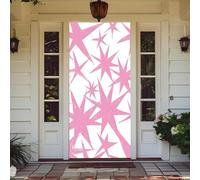 Treer Decorazione per Porta Ingresso con Elastico, Copertura per Porta Decorazione Elastica Esterna Interna Striscione da Appendere Coperto per Tutto L'Anno, Casa Festa (90x210cm,Geometria 9)