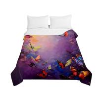 Treer Estivo Trapunta Singolo Matrimoniale,Copriletto Multiuso con Imbottitura Cotone, 3D Stampato Farfalla, Leggero e Lavabile, Trapunte Trapuntato in Microfibra (Farfalla 2,200x230cm)