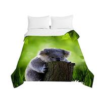 Treer Estivo Trapunta Singolo Matrimoniale,Copriletto Multiuso con Imbottitura Cotone, 3D Stampato Koala, Leggero e Lavabile, Trapunte Trapuntato in Microfibra (Koala 4,200x230cm)