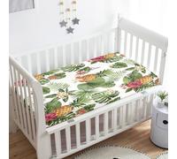 Treer Lenzuola con Angoli per Lettino, Neonato Coprimaterasso Letto Singolo Bebè Bambino, Morbide e Traspiranti per Materassi Culle e Bambini (Ananas 4,75x30x10cm)