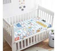 Treer Lenzuola con Angoli per Lettino, Veicoli 3D Neonato Coprimaterasso Letto Singolo Bebè Bambino Morbide e Traspiranti, per Materassi Standard per Culle e Bambini (Bicicletta,80x40x10cm)