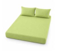 Treer Lenzuolo con Angoli Rinfrescante, Lenzuolo di Raffreddamento Aderente con Elastico 360° per Singolo Matrimoniale Una Piazza e Mezza Materassi Altezza da 25cm (90x200cm,LX03 Verde erba)