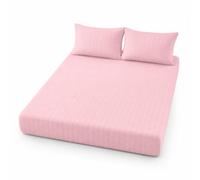 Treer Lenzuolo con Angoli Rinfrescante, Lenzuolo di Raffreddamento Aderente con Elastico 360° per Singolo Matrimoniale Una Piazza e Mezza Materassi Altezza da 25cm (150x200cm,LX03 Rosa chiaro)