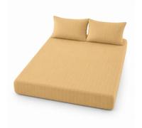Treer Lenzuolo con Angoli Rinfrescante, Lenzuolo di Raffreddamento Aderente con Elastico 360° per Singolo Matrimoniale Una Piazza e Mezza Materassi Altezza da 25cm (135x190cm,LX03 Kaki)