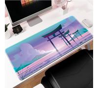 Treer Modello Sakura Giapponese Tappetino Mouse,Tappetino Mouse XXL/XL/L,Tappetino Mouse Gaming con Base Gomma Antiscivolo e Bordi Cuciti,Mouse Pad per Ufficio e Casa (Viola,600 * 300 * 3mm)