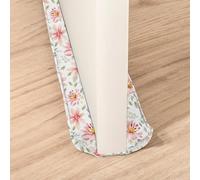 Treer Paraspifferi Sottoporta Stoffa da 70-90 cm, Paraspifferi Porta Ingresso Universale Tessuto Lavabile Antispifferi e Para Spifferi con Porte Fino a 5 cm di Spessore (Fiori di pesco)