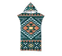 Treer Poncho Asciugamano con Cappuccio, Adulto Spiaggia Robe Cambiarsi Donna Uomo Boemia Assorbente Telo da Bagno Asciugatura Rapida Copricostume Accappatoio per Surf (75x110cm,Verde)