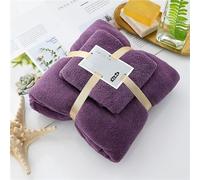 Treer Set 2 Asciugamani, 1 Asciugamani Bagno Grandi e 1 Asciugamano Bidet, Viso Ospite Asciugamani Super Assorbenti Ideale per Bagno, Palestra, Hotel e Spa (Viola intenso,35x75+70x140cm)