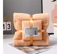 Treer Set 2 Asciugamani, 1 Asciugamani Bagno Grandi e 1 Asciugamano Bidet, Viso Ospite Asciugamani Super Assorbenti Ideale per Bagno, Palestra, Hotel e Spa (Camel,35x75+70x140CM)