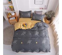 Treer Set Biancheria da Letto Matrimoniale, Moda Nordica Reversibile Microfibra Singolo Doppio Set Copripiumino con Copripiumini a Cerniera e 2 Federe (Navicella Spaziale,220x240cm)