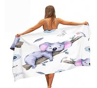 Treer Stampa Koala Asciugamano Microfibra, Telo Mare Grande 150 * 180CM Telo Palestra, Telo Mare Antisabbia Telo Mare Microfibra Asciugamani Portatile per Sport,Viaggi (Koala,150 x 70cm)