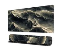 Treer Tappetino Mouse Gaming Arte Astratta, Tappetino Mouse XXL/XL/L, Tappetino Mouse con Base Gomma Antiscivolo e Bordi Cuciti, Mouse Pad per Ufficio e Casa (900x400x3mm,Freddo)