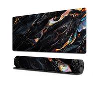 Treer Tappetino Mouse Gaming Arte Astratta, Tappetino Mouse XXL/XL/L, Tappetino Mouse con Base Gomma Antiscivolo e Bordi Cuciti, Mouse Pad per Ufficio e Casa (600x300x3mm,Nero)