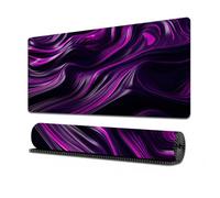 Treer Tappetino Mouse Gaming Arte Astratta, Tappetino Mouse XXL/XL/L, Tappetino Mouse con Base Gomma Antiscivolo e Bordi Cuciti, Mouse Pad per Ufficio e Casa (800x300x3mm,Viola 1)