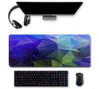Treer Tappetino Mouse, Tappetino Mouse XXL/XL/L, Tappetino Mouse Gaming con Base Gomma Antiscivolo e Bordi Cuciti, Rombo Colorato Mouse Pad, per Ufficio e Casa (900x300mm,Colorato A)
