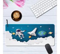 Treer Tappetino Mouse XXL/XL, Tappetino Scrivania Gaming Grande Mouse Pad con Base Antiscivolo Tappeto Scrivania con Bordi Cuciti per Computer, PC, Laptop (Spazio 1,400 * 900 * 2mm)