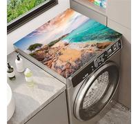 Treer Tappetino per Lavatrice e Asciugatrice Antiscivolo Copertura per Lavatrici, Impronte di Conchiglie domestici Tappetino Protezione Superiore per Frigorifero, Bagni (Capo,40x50cm)