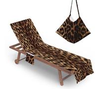 Treer Telo Mare Grande Telo Mare Microfibra con Tasche Laterali, Stampa 3D Stampa Leopardo Asciugamano Sciugatura Rapida 210x75cm Asciugamano Mare per Spiagge, Piscine, Estate (75 x210 cm,C)