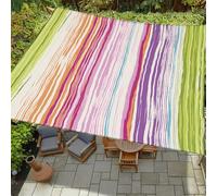 Treer Tenda a Vela Telo Ombreggiante All'aperto Rettangolare Impermeabile Strisce Stampa Vela Parasole Tenda da Sole Protezione UV 95% per Campeggio Giardino Terrazza (Rosa viola,180x180cm)