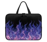 Treer Texture di Fiamma Borsa Porta PC, Custodia Laptop con Manico e Cerniera, Borsa PC Impermeabile Resistente Graffi, 10-17Pollici Laptop Bag, Portatile Custodia Notebook (Viola,17 pollici)