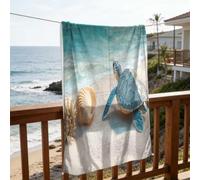 Treer Toalla de Playa de Microfibra Grande con Bolsillo Cremallera para Almohada, Antiarena Ligera Secado Rápido para Hombre Mujer, Ideal para Piscina Viaje Camping (Tartaruga 2,75x150cm)