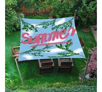 Treer Vela Ombreggiante Impermeabile Rettangolare, Tenda a Vele Parasole con Stampe Creative Stile Estivo 3D, Tenda da Sole Esterno per Terrazza Giardino Balcone Spiaggia (Blu,1.8x1.8m)