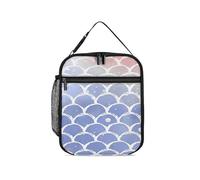 Treer Zaino per Bambini, 3 Pezzi Zaini Scuola Media Superiore Elementare con Pranzo Astuccioe e Astuccio Set Zainetti per Ragazze Ragazzo, Tie-dye (lago blu,borsa per il pranzo)