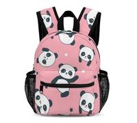 Treer Zaino Scuola Bambino, Panda dei Cartoni Animati Zaino Scuola Elementare Impermeabile Nylon Zainetto, Zainetto Scuola per Andare a Scuola, Viaggiare (Panda F,31x25x13.5cm)