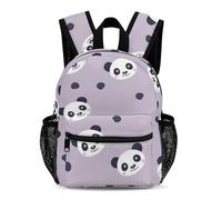 Treer Zaino Scuola Bambino, Panda dei Cartoni Animati Zaino Scuola Elementare Impermeabile Nylon Zainetto, Zainetto Scuola per Andare a Scuola, Viaggiare (Panda 3,31x25x13.5cm)