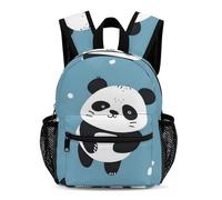 Treer Zaino Scuola Bambino, Panda dei Cartoni Animati Zaino Scuola Elementare Impermeabile Nylon Zainetto, Zainetto Scuola per Andare a Scuola, Viaggiare (Panda 8,31x25x13.5cm)