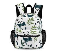 Treer Zaino Scuola Bambino, Panda dei Cartoni Animati Zaino Scuola Elementare Impermeabile Nylon Zainetto, Zainetto Scuola per Andare a Scuola, Viaggiare (Panda H,31x25x13.5cm)