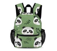 Treer Zaino Scuola Bambino, Panda dei Cartoni Animati Zaino Scuola Elementare Impermeabile Nylon Zainetto, Zainetto Scuola per Andare a Scuola, Viaggiare (Panda 5,31x25x13.5cm)