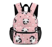 Treer Zaino Scuola Bambino, Panda dei Cartoni Animati Zaino Scuola Elementare Impermeabile Nylon Zainetto, Zainetto Scuola per Andare a Scuola, Viaggiare (Panda 1,31x25x13.5cm)