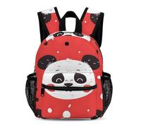 Treer Zaino Scuola Bambino, Panda dei Cartoni Animati Zaino Scuola Elementare Impermeabile Nylon Zainetto, Zainetto Scuola per Andare a Scuola, Viaggiare (Panda 4,31x25x13.5cm)