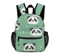 Treer Zaino Scuola Bambino, Panda dei Cartoni Animati Zaino Scuola Elementare Impermeabile Nylon Zainetto, Zainetto Scuola per Andare a Scuola, Viaggiare (Panda E,31x25x13.5cm)