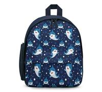 Treer Zaino Scuola Bambino, Stampa Squalo a Cartoni Animati Ragazzi Zaino Scuola Elementare, 3-10 Anni Zainetto Bambina Impermeabile Zaino Scuola e Tempo Libero (Squali 1,32x24x15cm)