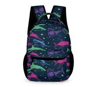 Treer Zaino Scuola Bambino Stampa Squalo a Cartoni Animati, Zaino Scuola Elementare, 3-14 Anni Zainetto Bambina Impermeabile Zaino Scuola e Tempo Libero (Squali 10,43x32x15cm)