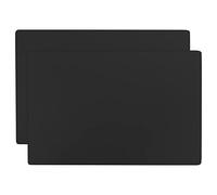 Treerit - Confezione da 2 tappetini in silicone per bancone della cucina, 60 x 40 cm di spessore, grandi tappetini in silicone, antiscivolo, resistenti al calore, facili da pulire, colore nero