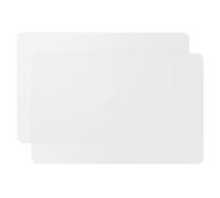 Treerit - Confezione da 2 tappetini in silicone per bancone della cucina, 60 x 40 cm di spessore, in silicone, antiscivolo, resistenti al calore, facili da pulire, colore: bianco traslucido