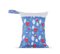 Treers Borsa per Pannolini Biberon Impermeabile per Bambini, Carino Stampata Neonato Sacchetti per Pannolini con Doppia Cerniera, Riutilizzabile Lavabile Sacchetto del Organizer (Fragola)