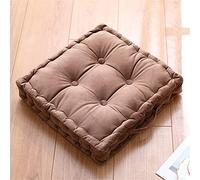 Treers Cuscini Imbottiti Trapuntati per Sedili Tinta Unita-Imbottitura Spessa Cuscino Trapuntato per Pavimento Lounge da Esterno per Mobili e Arredamento da Giardino (Marrone,45x45x12cm)