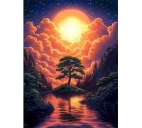Trees 4000 Piece Jigsaw Puzzles for Adults, Colourful, Challenging & Brainteasing Adult puzzles 4000 Pieces Sun Clouds, Fun jigsaws for The Whole Family 56x34 inch